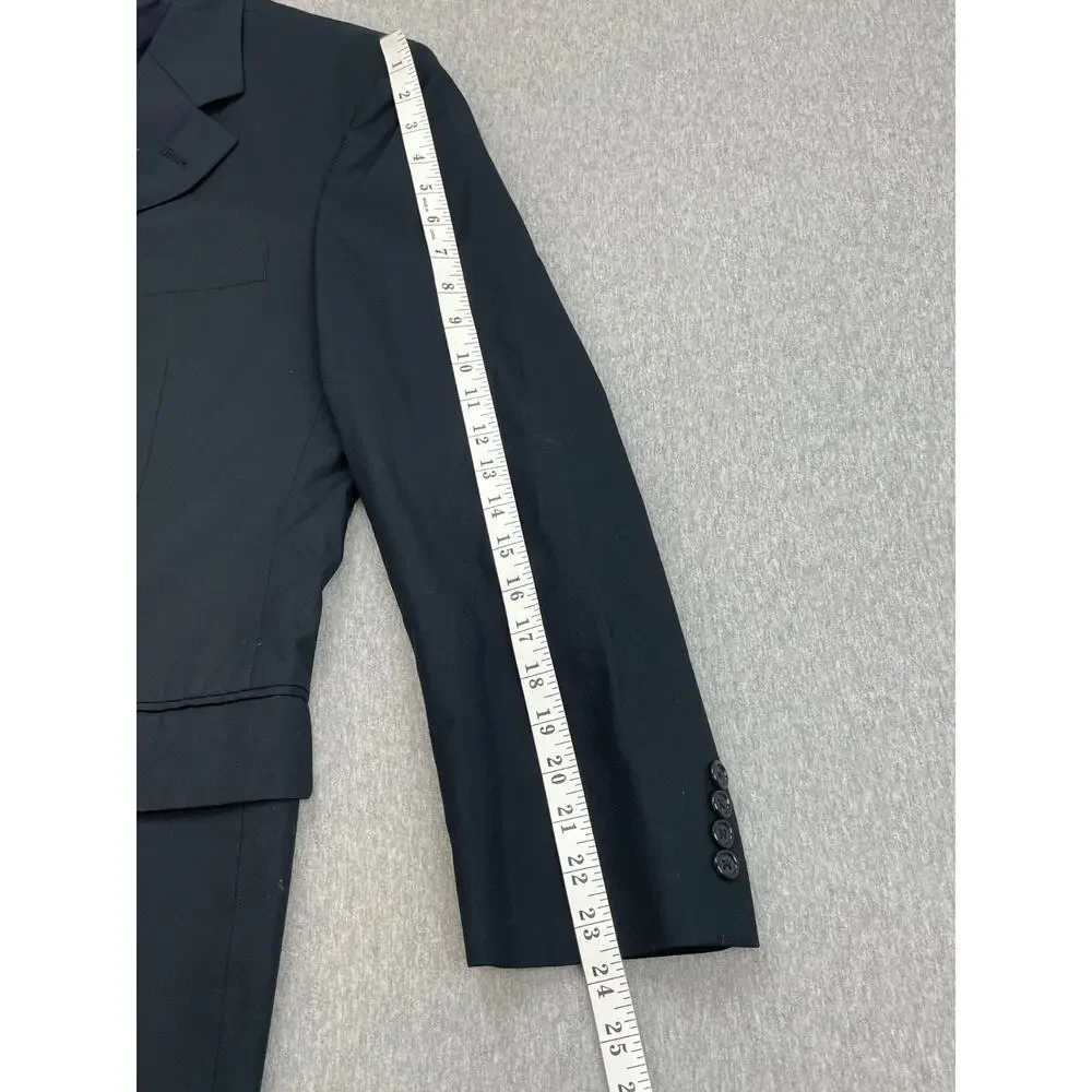 Brooks‎ Brothers Blazer Mens 38R Navy Blue Cotton Blend 3-Button Suit Jacket